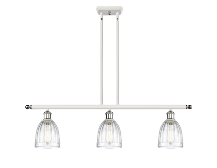 Innovations - 516-3I-WPC-G442 - Three Light Island Pendant - Ballston - White Polished Chrome