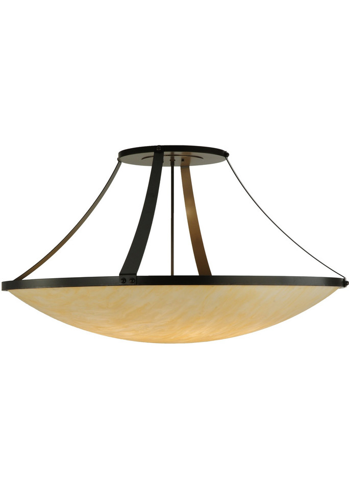 Meyda Tiffany - 142828 - Eight Light Semi-Flushmount - Urban - Timeless Bronze
