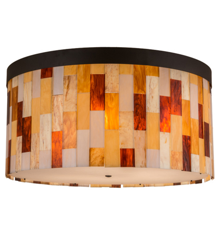 Meyda Tiffany - 145289 - Six Light Flushmount - Cilindro - Oil Rubbed Bronze