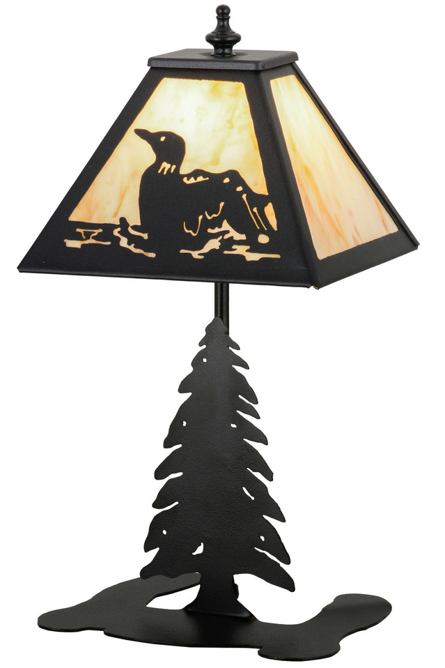 Meyda Tiffany - 160843 - One Light Accent Lamp - Loon - Black Metal