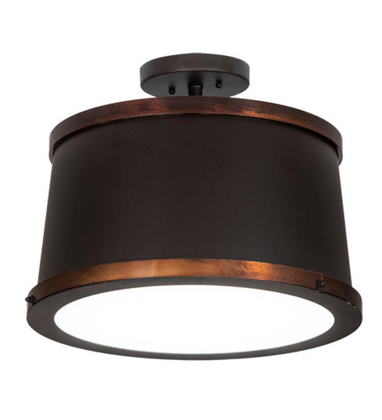 Meyda Tiffany - 190873 - LED Semi-Flushmount - Cilindro - Oil Rubbed Bronze & Vintage Copper