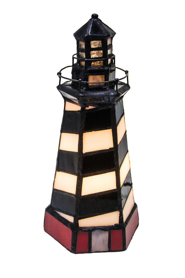 Meyda Tiffany - 20539 - One Light Accent Lamp - The Lighthouse on - Bl Ca Flame