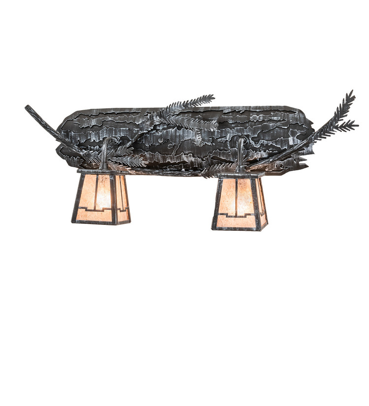 Meyda Tiffany - 241338 - Two Light Vanity - Pine Branch - Silver Mica