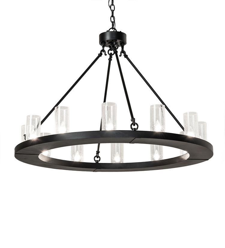 Meyda Tiffany - 244280 - 12 Light Chandelier - Loxley - Textured Black Meyda Tiffany - 244280 - 12 Light Chandelier - Loxley - Textured Black
