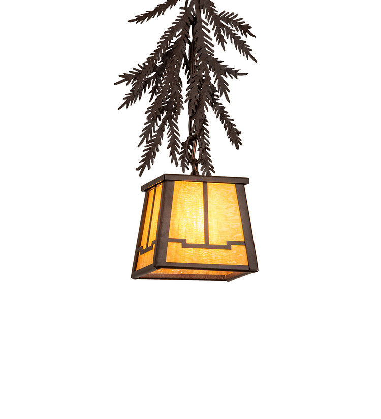 Meyda Tiffany - 245633 - One Light Pendant - Pine Branch - Cafe Noir