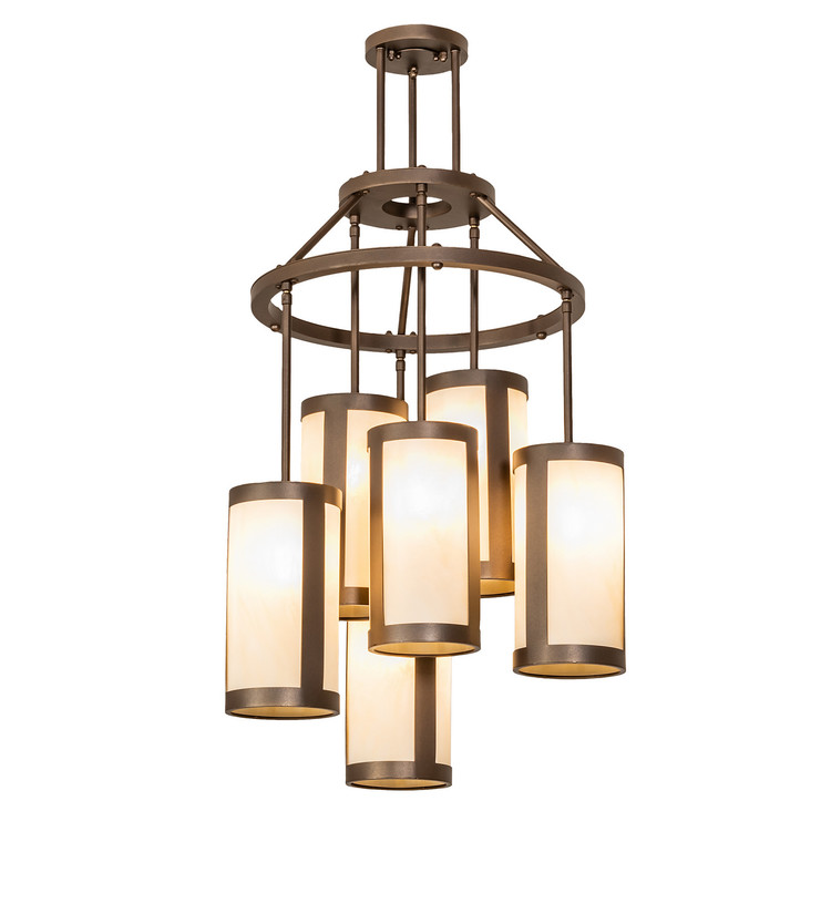 Meyda Tiffany - 246113 - Six Light Chandelier - Cartier - Tyler Bronze