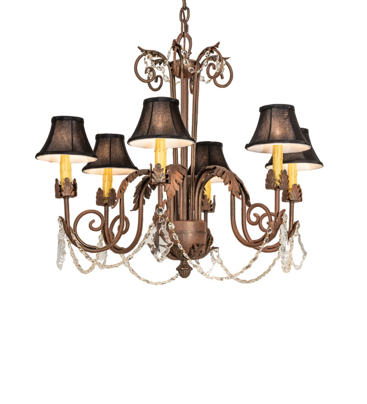 Meyda Tiffany - 247387 - Six Light Chandelier - Lindsay - Cortez Gold