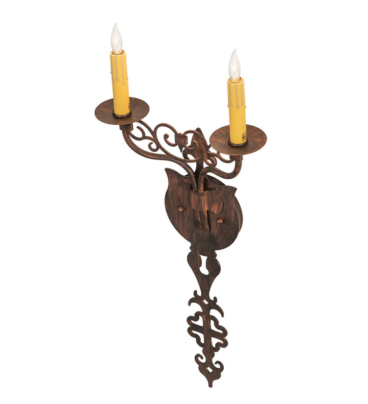 Meyda Tiffany - 255157 - Two Light Wall Sconce - Merano - Cimarron Bronze Meyda Tiffany - 255157 - Two Light Wall Sconce - Merano - Cimarron Bronze