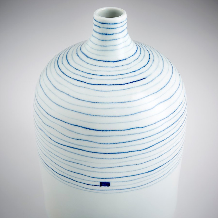 Cyan - 10803 - Vase - Blue And White
