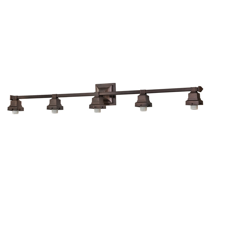 Meyda Tiffany - 287471 - Five Light Vanity Hardware - Mission - Mahogany Bronze