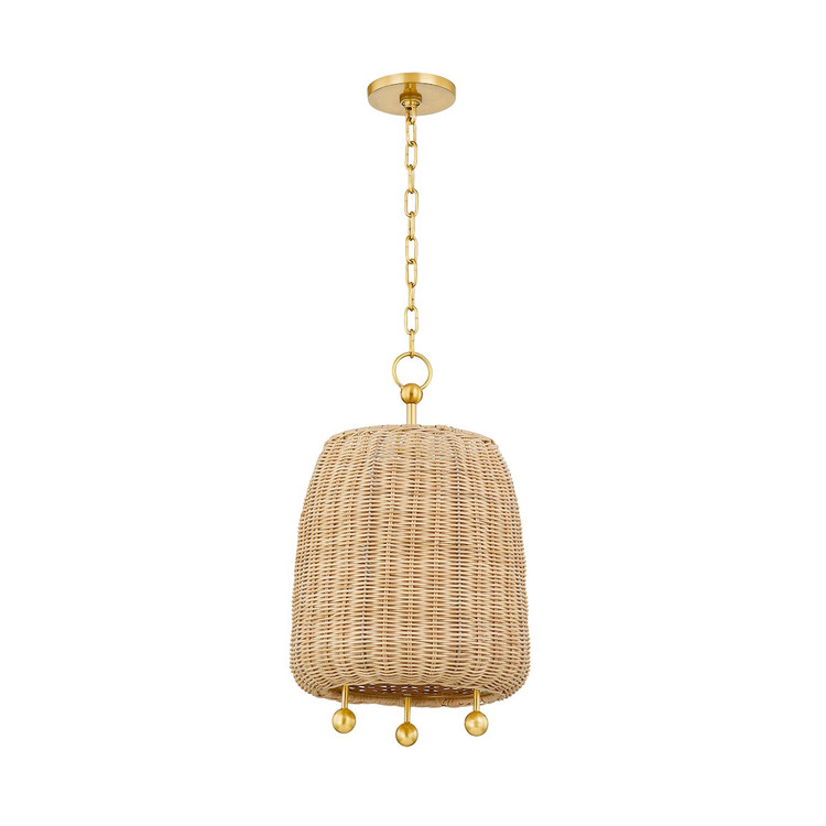 Mitzi - H802701S-AGB - One Light Pendant - Elena - Aged Brass Mitzi - H802701S-AGB - One Light Pendant - Elena - Aged Brass