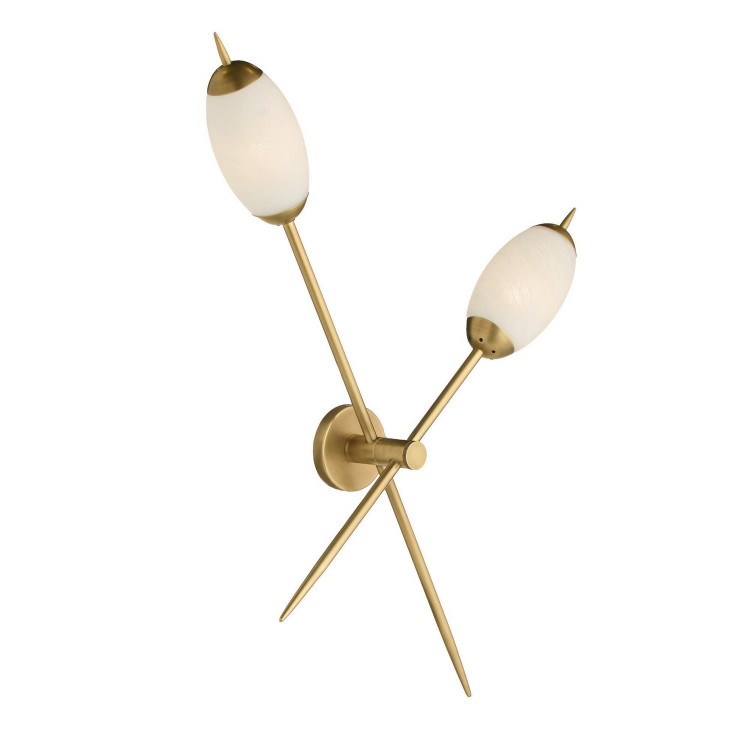 Arteriors - DWC95 - Two Light Wall Sconce - Natalia - Antique Brass