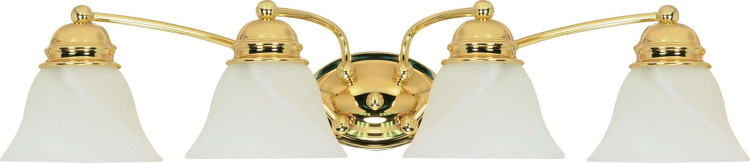 Nuvo Lighting - 60-351 - Four Light Vanity - Empire - Polished Brass Nuvo Lighting - 60-351 - Four Light Vanity - Empire - Polished Brass