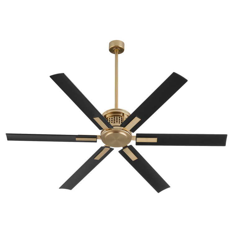 Quorum - 10656-80 - 65 Patio Fan - Zeus - Aged Brass