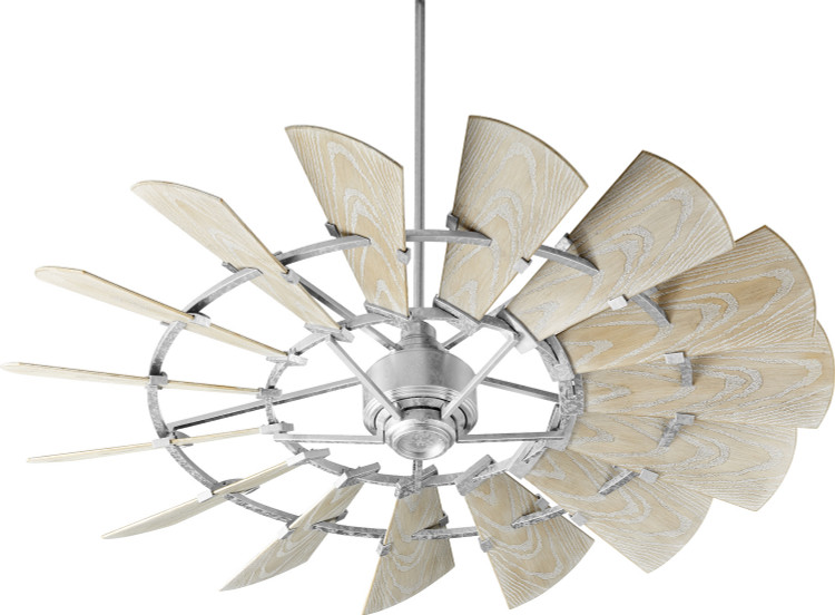 Quorum - 196015-9 - 60Patio Fan - Windmill - Galvanized