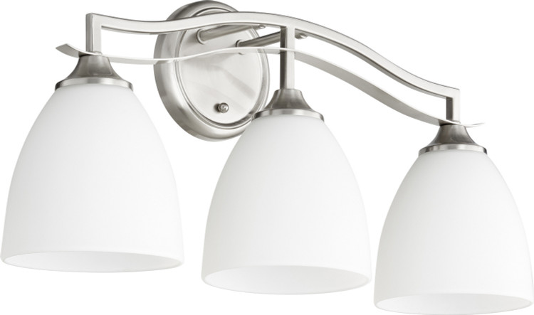 Quorum - 5027-3-65 - Three Light Vanity - Jardin - Satin Nickel Quorum - 5027-3-65 - Three Light Vanity - Jardin - Satin Nickel