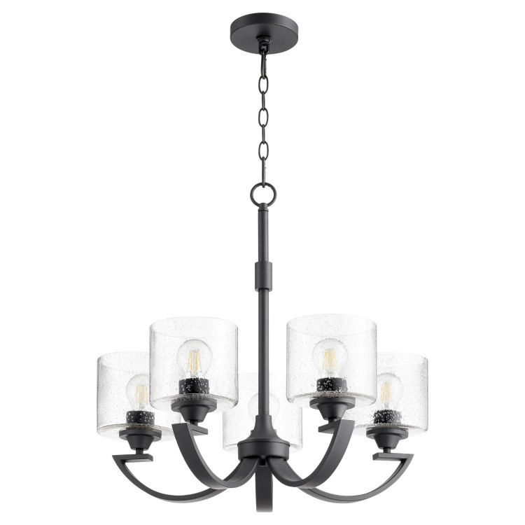 Quorum - 6202-5-69 - Five Light Chandelier - Dakota - Textured Black Quorum - 6202-5-69 - Five Light Chandelier - Dakota - Textured Black