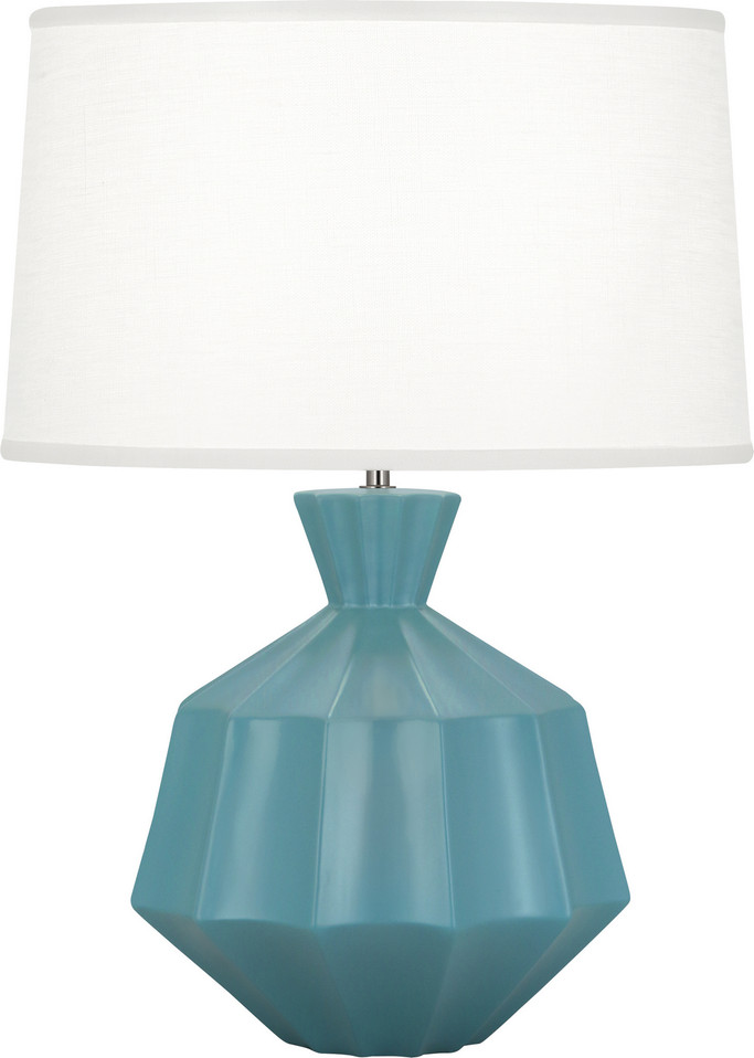 Robert Abbey - MOB17 - One Light Table Lamp - Orion - Matte Steel Blue Glazed Ceramic Robert Abbey - MOB17 - One Light Table Lamp - Orion - Matte Steel Blue Glazed Ceramic
