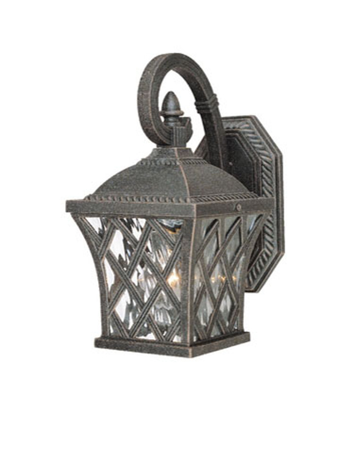 Westinghouse Lighting - 6751900 - One Light Wall Sconce - Rust on Cast Aluminum with Clear Water Glass - Rust