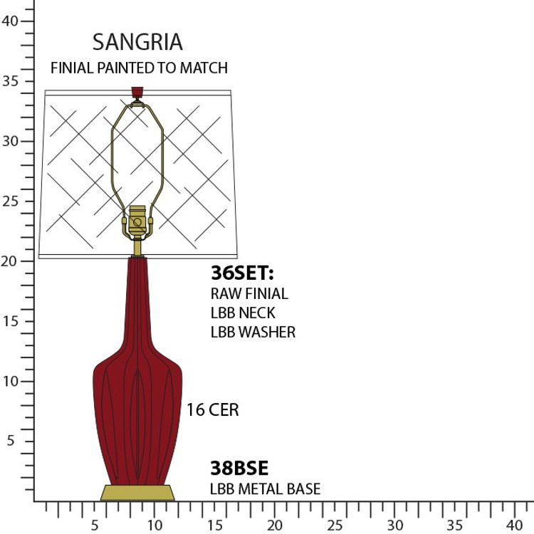 Robert Abbey - SA38 - One Light Table Lamp - Emma - Sangria Glazed Ceramic w/Warm Brass Robert Abbey - SA38 - One Light Table Lamp - Emma - Sangria Glazed Ceramic w/Warm Brass