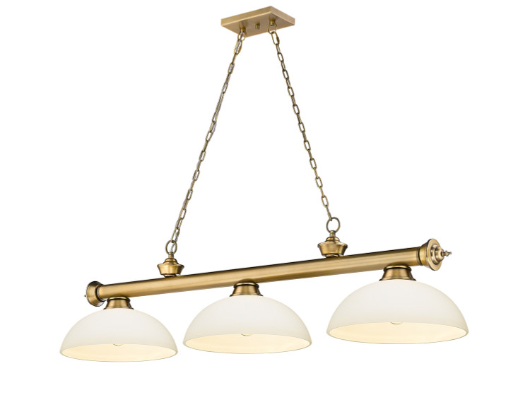 Z-Lite - 2306-3RB-DMO14 - Three Light Billiard - Cordon - Rubbed Brass