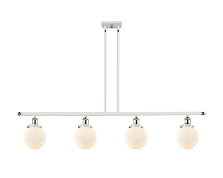 Innovations - 916-4I-WPC-G201-6 - Four Light Island Pendant - Ballston Urban - White Polished Chrome