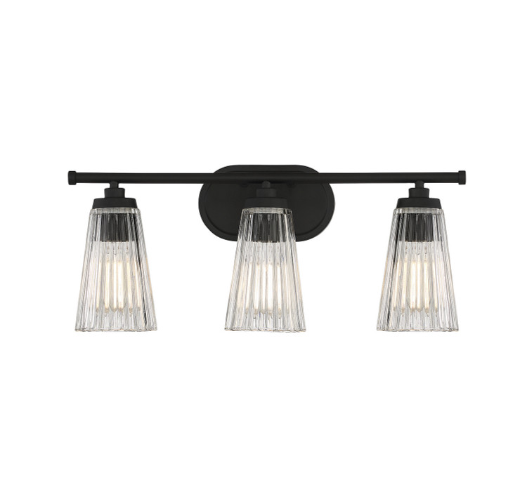 Savoy House - 8-1745-3-BK - Three Light Bathroom Vanity - Chantilly - Matte Black Savoy House - 8-1745-3-BK - Three Light Bathroom Vanity - Chantilly - Matte Black
