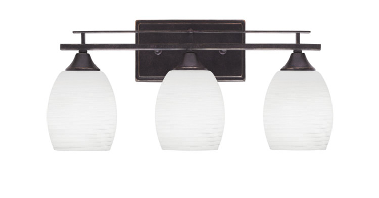 Toltec Lighting - 133-DG-615 - Three Light Bath Bar - Uptowne - Dark Granite