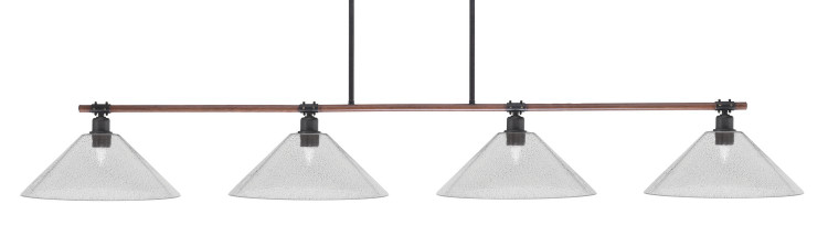 Toltec Lighting - 1744-2162 - Four Light Bar - Blacksmith - Painted Wood-look Metal & Dark Granite Toltec Lighting - 1744-2162 - Four Light Bar - Blacksmith - Painted Wood-look Metal & Dark Granite