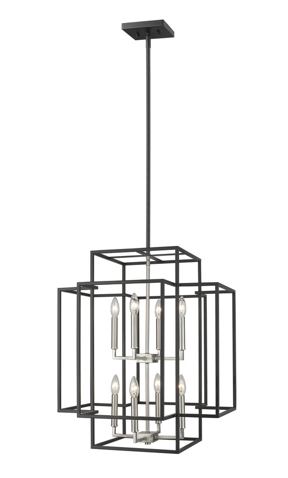 Z-Lite - 454-28BK-BN - Eight Light Chandelier - Titania - Black + Brushed Nickel