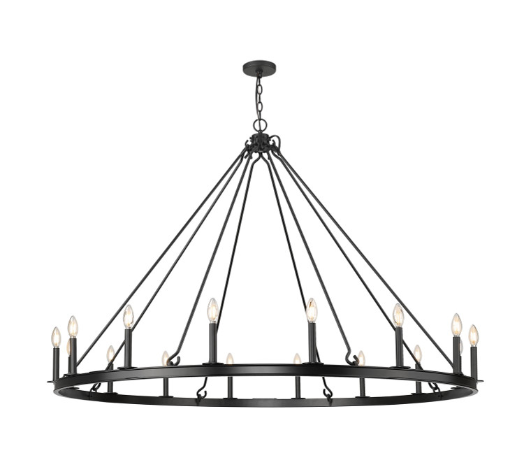 Z-Lite - 482R-16MB - 16 Light Chandelier - Barclay - Matte Black