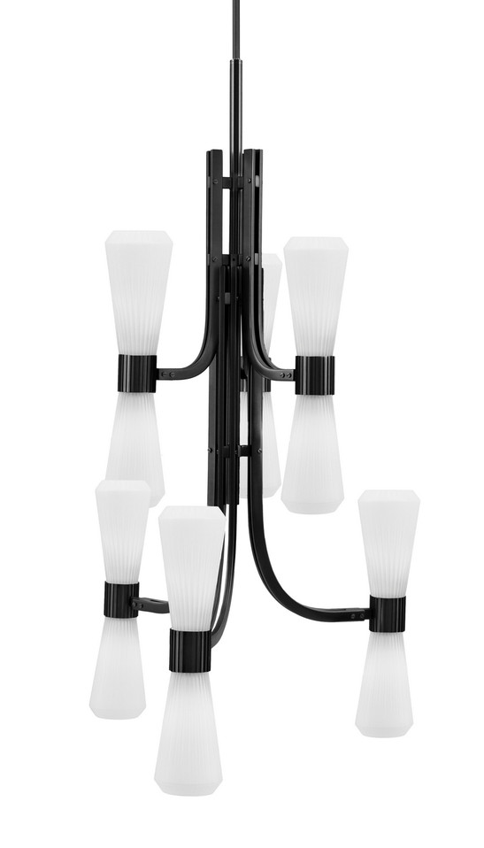 Toltec Lighting - 4846-MB-881 - 12 Light Chandelier - Everleigh - Matte Black