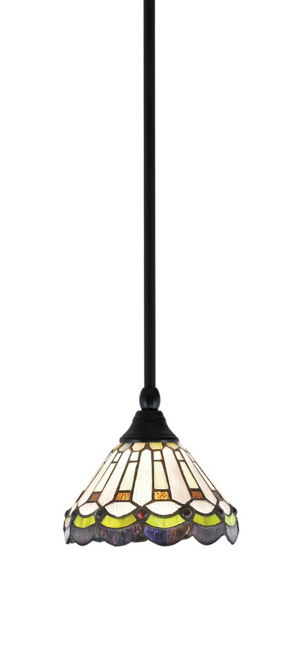 Toltec Lighting - 23-MB-9395 - One Light Mini Pendant - Stem - Matte Black