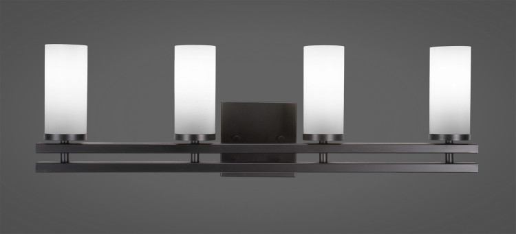Toltec Lighting - 2714-MB-801 - Four Light Bathroom Lighting - Belmont - Matte Black