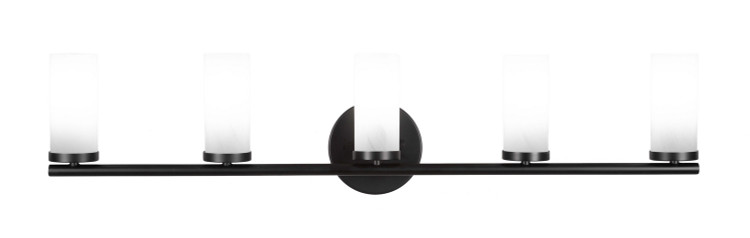 Toltec Lighting - 2815-MB-811B - Five Light Bath Bar - Trinity - Matte Black