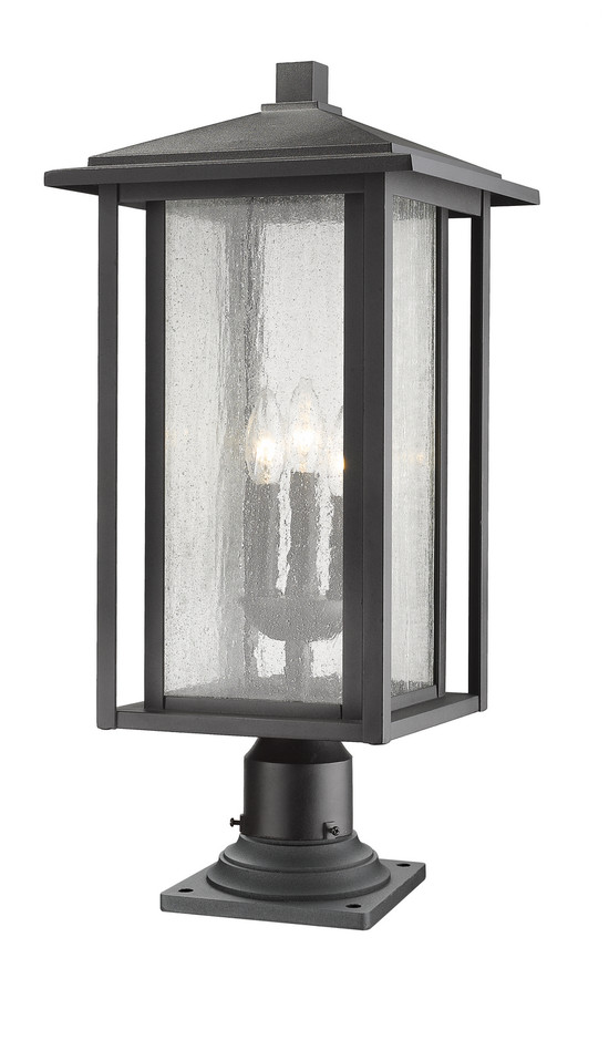 Z-Lite - 554PHXLR-533PM-BK - Three Light Outdoor Pier Mounted Fixture - Aspen - Black