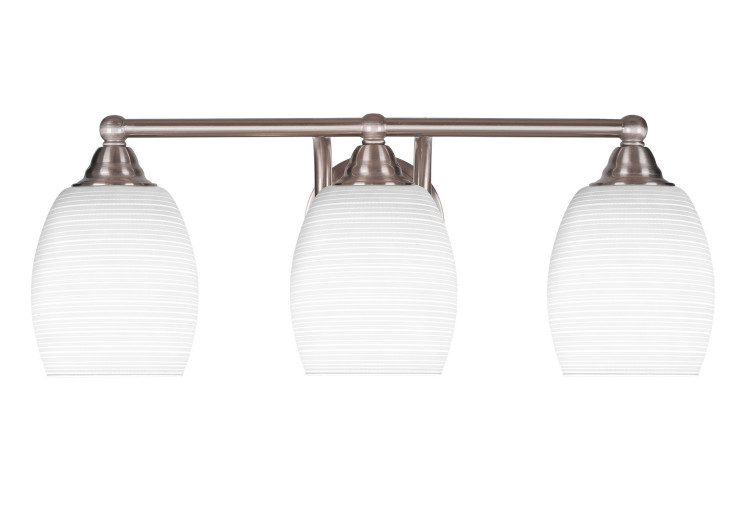 Toltec Lighting - 3423-BN-4021 - Three Light Bath Bar - Paramount - Brushed Nickel