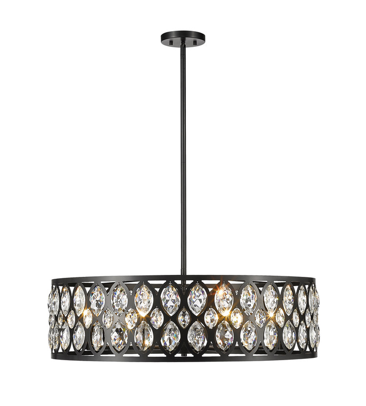 Z-Lite - 6010-30MB - Eight Light Chandelier - Dealey - Matte Black
