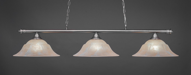 Toltec Lighting - 373-BN-53613 - Three Light Billiard Bar - Oxford - Brushed Nickel