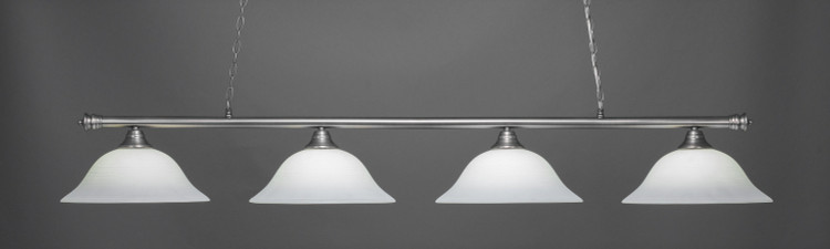 Toltec Lighting - 374-BN-612 - Four Light Billiard Bar - Oxford - Brushed Nickel