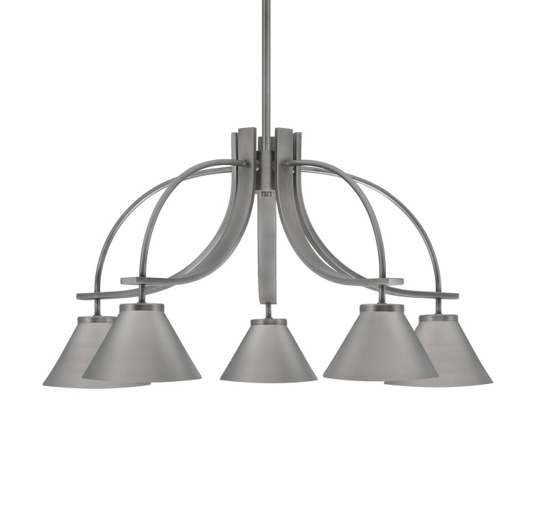 Toltec Lighting - 3925-GP-421-GP - Five Light Chandelier - Cavella - Graphite