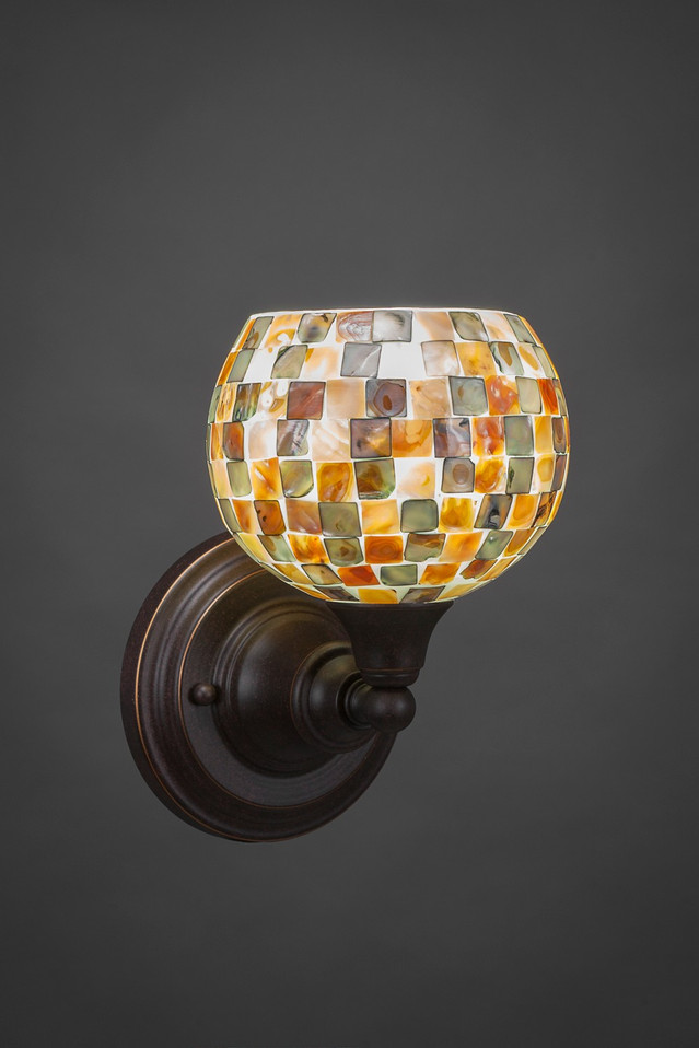 Toltec Lighting - 40-DG-407 - One Light Wall Sconce - Any - Dark Granite