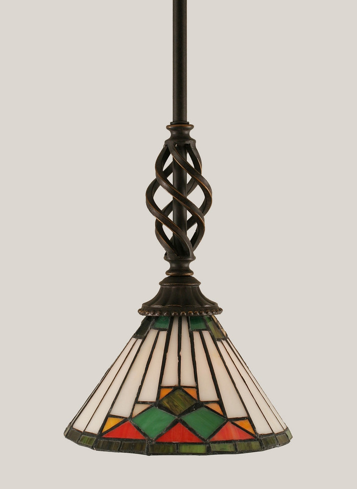 Toltec Lighting - 80-DG-9375 - One Light Mini Pendant - Eleganté - Dark Granite