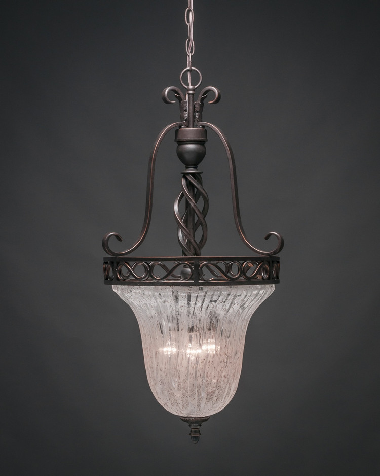 Toltec Lighting - 861-DG-7191 - Three Light Foyer - Eleganté - Dark Granite