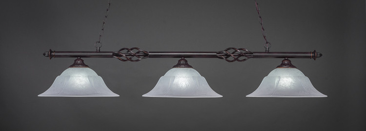 Toltec Lighting - 863-DG-53615 - Three Light Billiard Bar - Eleganté - Dark Granite Toltec Lighting - 863-DG-53615 - Three Light Billiard Bar - Eleganté - Dark Granite