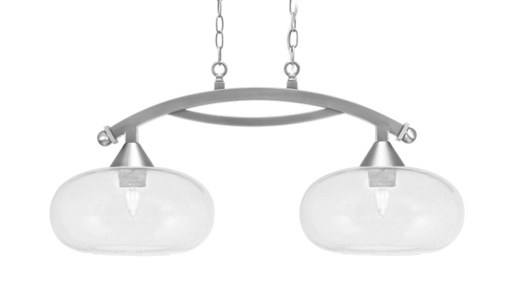 Toltec Lighting - 872-BN-206 - Two Light Island Pendant - Bow - Brushed Nickel