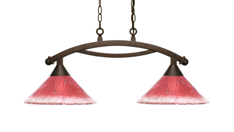 Toltec Lighting - 872-BRZ-706 - Two Light Island Bar - Bow - Bronze