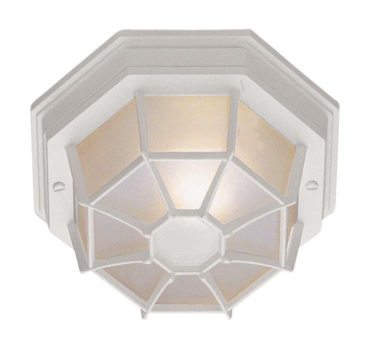 Trans Globe Imports - 40581 WH - One Light Flushmount Lantern - Benkert - White Trans Globe Imports - 40581 WH - One Light Flushmount Lantern - Benkert - White
