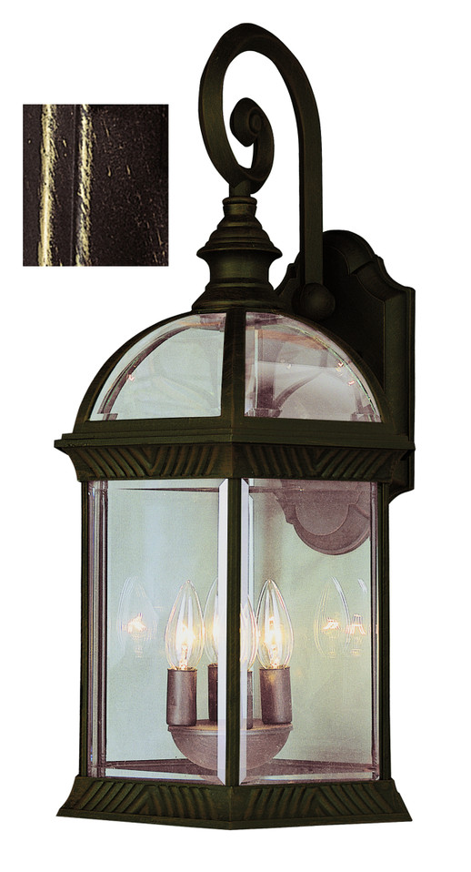 Trans Globe Imports - 44181 BG - Three Light Wall Lantern - Wentworth - Black Gold Trans Globe Imports - 44181 BG - Three Light Wall Lantern - Wentworth - Black Gold