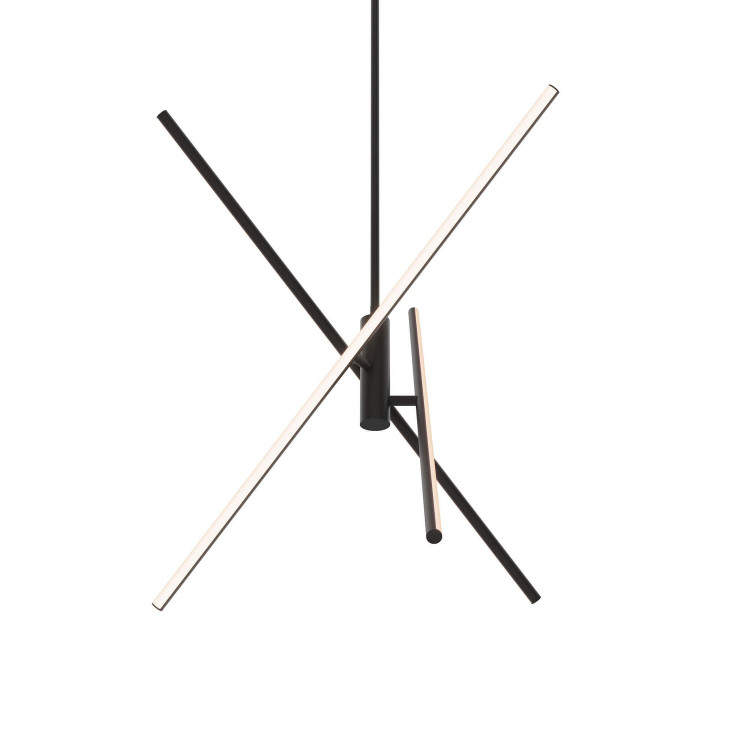 Dals - SSPD32-CC-BK - Three Light Pendant - Asterisk - Black